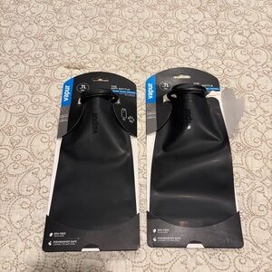 NIB Vapur Foldable Black Water Bottle Pouch - Set of 2 - .7L/23oz